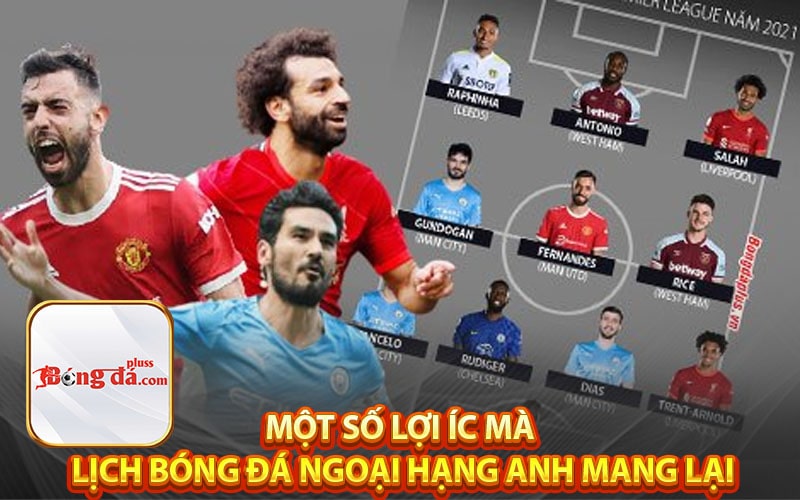 Một số lợi íc mà lịch bóng đá Ngoại Hạng Anh mang lại